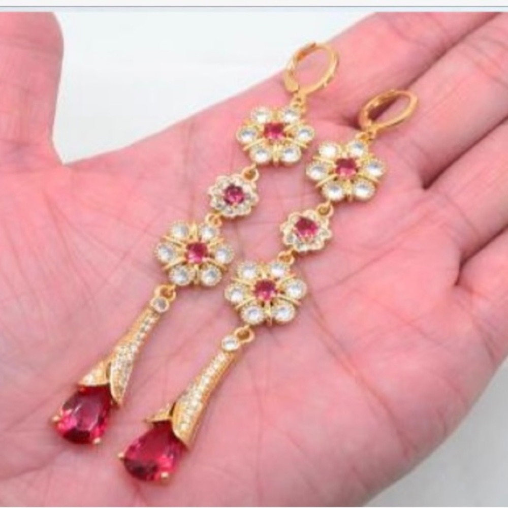 LONG FLOWER 🌸 EARRINGS